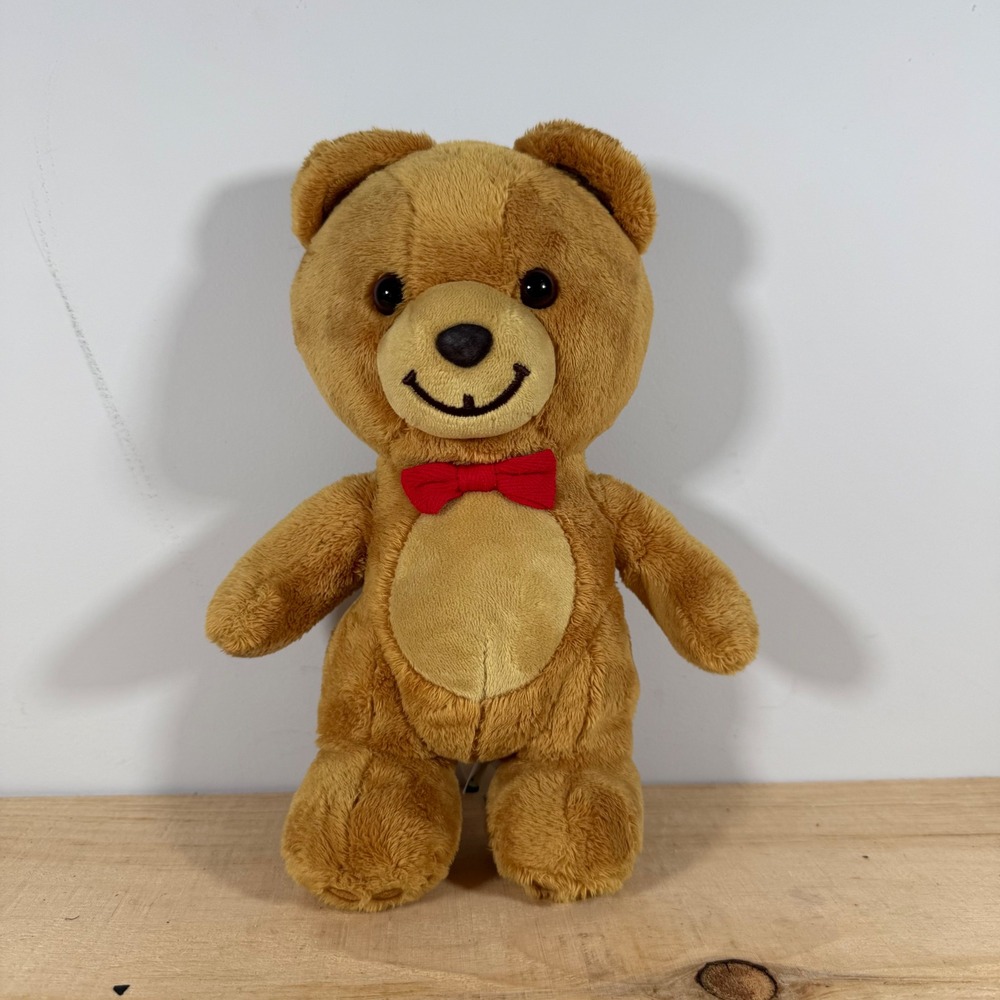 Gund Kraft Teddy Bear Plush Small Brown Red Bow Tie Promotional  8" Collectible